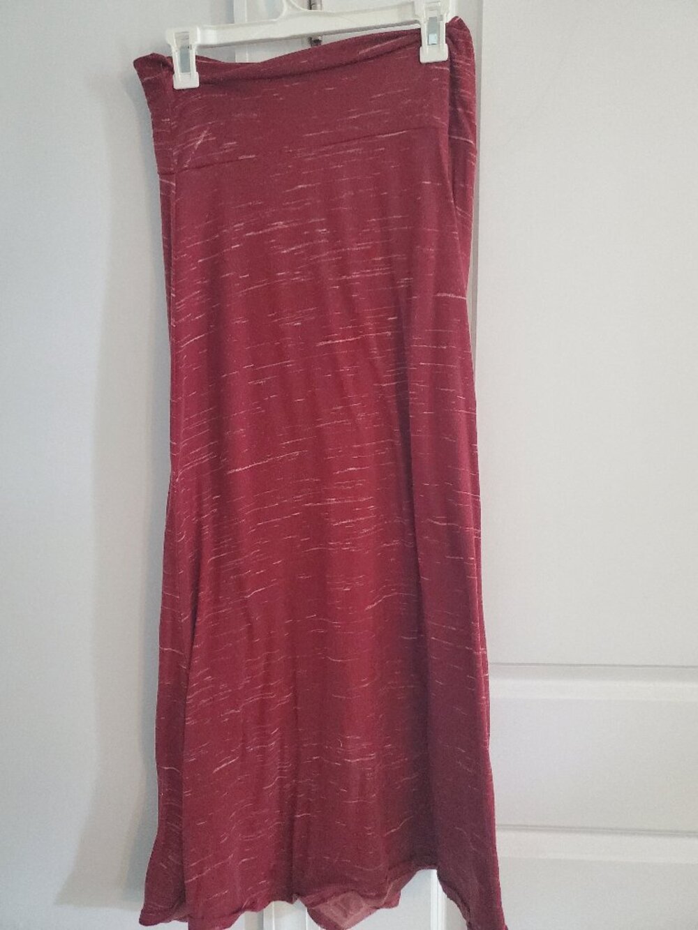 Mossimo maroon space-dye foldover maxi skirt- Medium